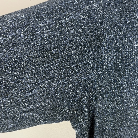 Rose & Olive Blue-Gray Boho 3/4 Sleeve V-neck Beaded Neckline 1X Tunic Top - Picture 4 of 9